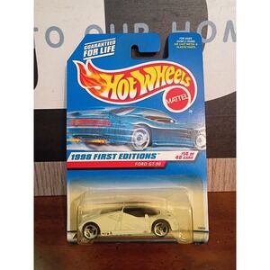 Hot Wheels 1998 First Editions Ford GT-90 White Collector 668 Diecast 18850